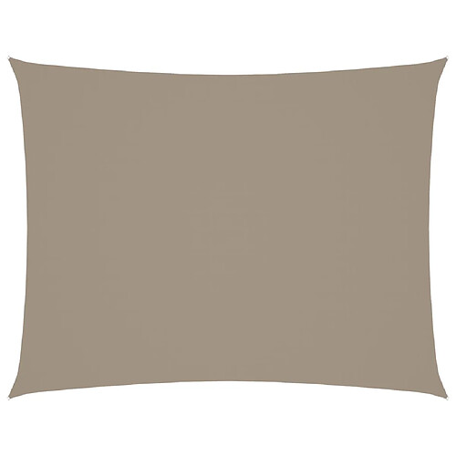 ComfortXL Voile De Parasol Tissu Oxford Rectangulaire 6x8 M Taupe