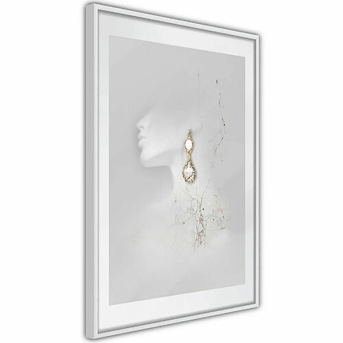 Paris Prix Affiche Murale Encadrée Jewelry is the Best Gift 40 x 60 cm Blanc