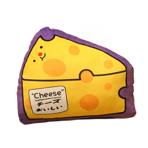 Universal Mignon Dessin animé Snack Oreiller Forcé Lee Cheese Peluche Jouet drôle Nourriture Jouet Chambre Décoration Canapé Coussin Poupée 40 cm | Oreiller de luxe