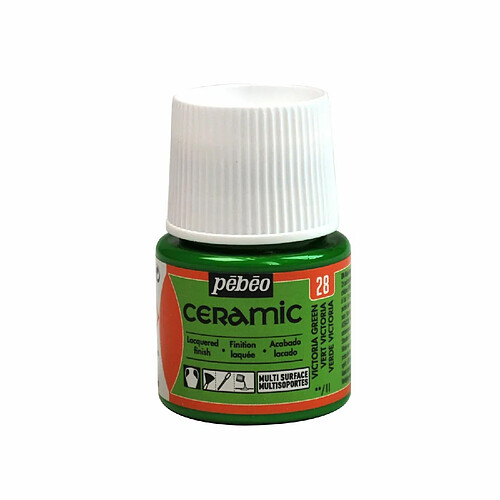 Pebeo Peinture céramique et multi-surfaces - Vert victor - 45 ml