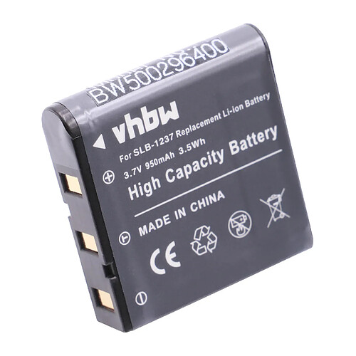 vhbw Li-Ion batterie 950mAh (3.7V) pour appareil photo DSLR appareil photo Samsung SLB-1237, Epson EU-94, EPALB2, B31B173003CU