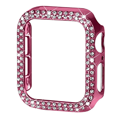 Coque en TPU décor strass, anti-rayures, rose pour votre Apple Watch Series 6/5/4/SE 44mm