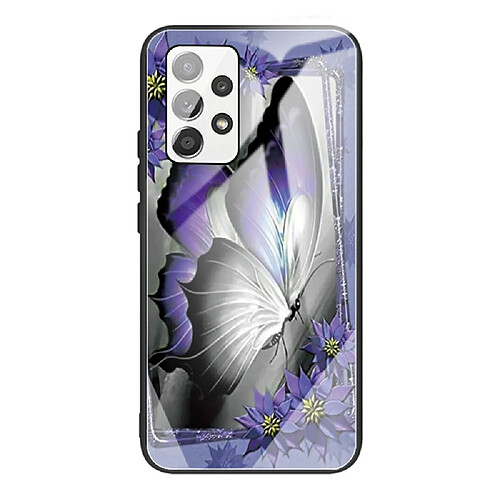 Coque en TPU antichoc papillon violet pour Samsung Galaxy A33 5G