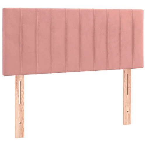 Maison Chic Tête de lit moderne pour chambre - Décoration de lit Rose 80x5x78/88 cm Velours -MN73256