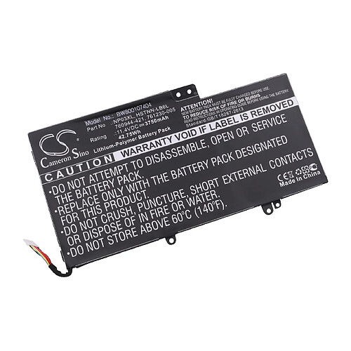 vhbw Batterie compatible avec HP Pavilion X360 13-A100NE, X360 13-A100NO, X360 13-A103NA ordinateur portable Notebook (3750mAh, 11,1V, Li-polymère)