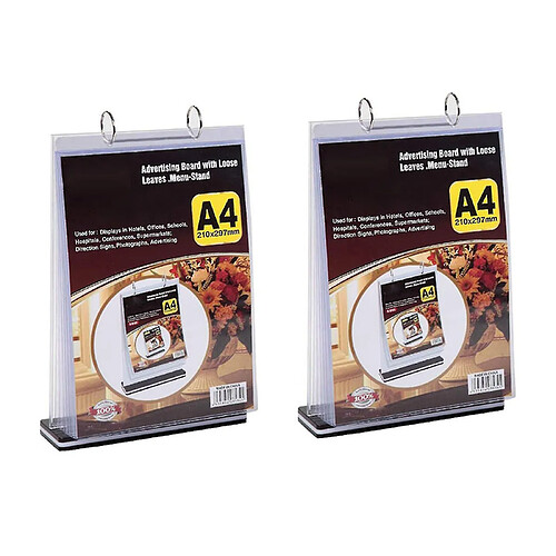 Universal A4 Multi-Page Flip Display Carte Label Affichage Stand Détachement étiquette détachable