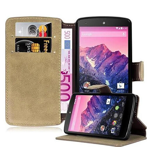 Cadorabo Coque LG Google NEXUS 5 Etui en Brun