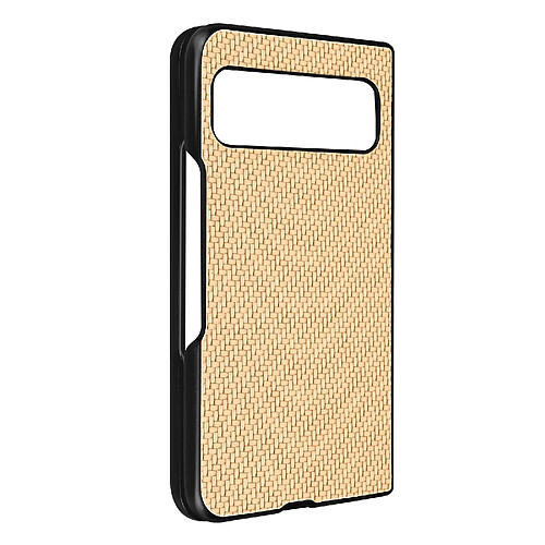 Avizar Coque pour Google Pixel Fold Style carbone Conception 2 parties Beige