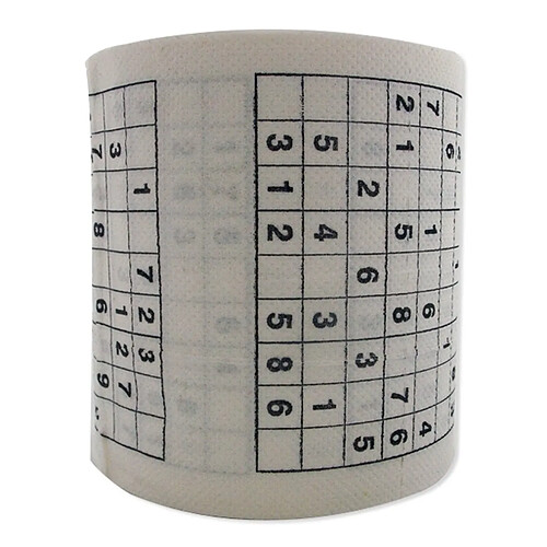 Totalcadeau Papier WC grilles de Sudoku PQ toillette