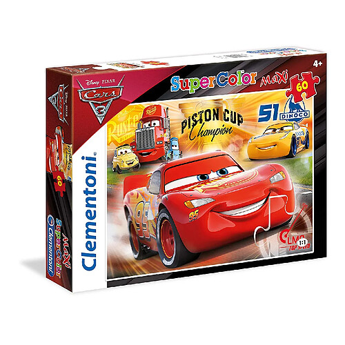 Clementoni - 26424 - Supercolor Puzzle - Cars 3 - 60 Pièces - Disney