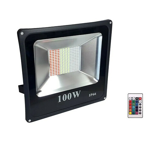 Tradex FLOODLIGHT 100W RGB MULTICOLOUR OUTDOOR IP66 220V REMOTE CONTROL 87684