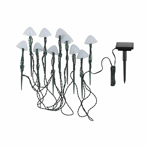 Lumi Jardin Guirlande mini champignons CHAMPY Blanc Plastique 3.8M