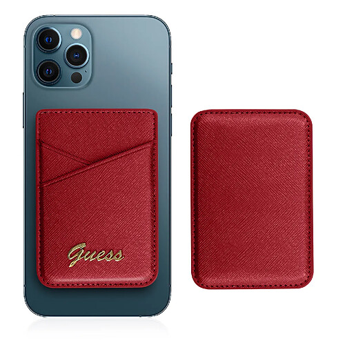 Guess Maroquinerie Porte-carte Magsafe iPhone 12 Fixation Magnétique Guess Saffiano rouge