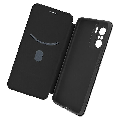 Avizar Housse Xiaomi Poco F3 / Xiaomi Mi 11i Porte-carte Effet Carbone noir