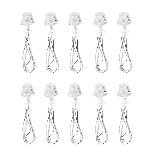 10pcs 1:25 Miniature Lampe Or Table Éclairage Décoration Dollhouse 23mm