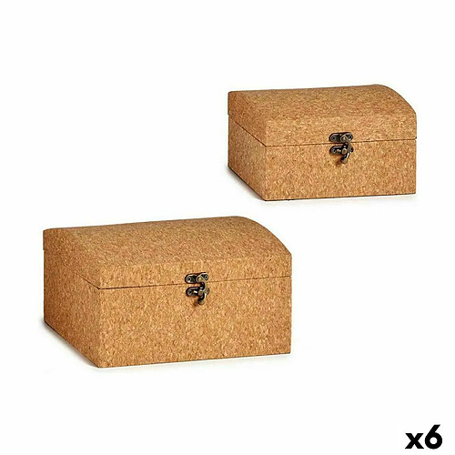 Gift Decor Lot de paniers Liège Bois MDF (6 Unités)