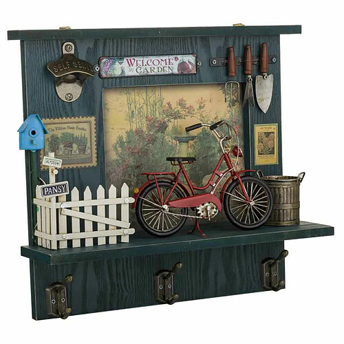 Portemanteau Alexandra House Living Métal Bois MDF Bicyclette 11 x 37 x 42 cm Boutique