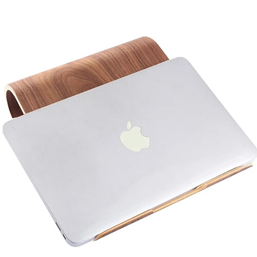 Wewoo Support Holder pour iPad, Tablette, Ordinateur Portable Caf Artistique Grain de Bois Noyer De Rayonnement De Chaleur De Bureau Berceau,