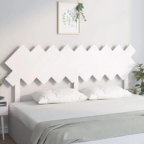 vidaXL Tête de lit Blanc 178x3x80,5 cm Bois massif de pin