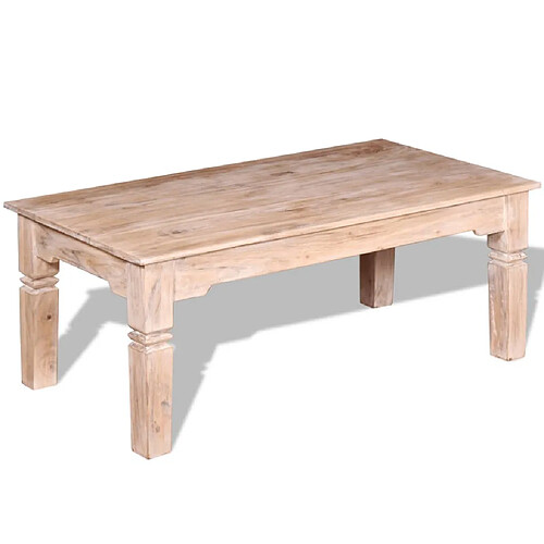 vidaXL Table basse Bois d'acacia 110x60x45 cm