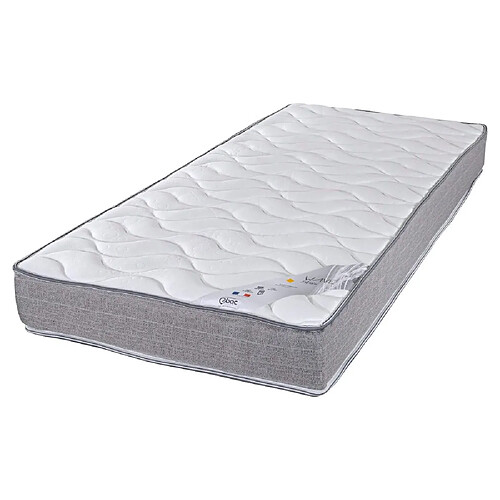 Ebac Matelas 90x190 Wave - Mousse - Hauteur 19 cm - 3 zones - Soutien ferme