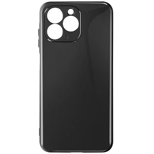 Avizar Coque pour Blackview A96 Caméra Protégée Silicone Brillant Fin Noir