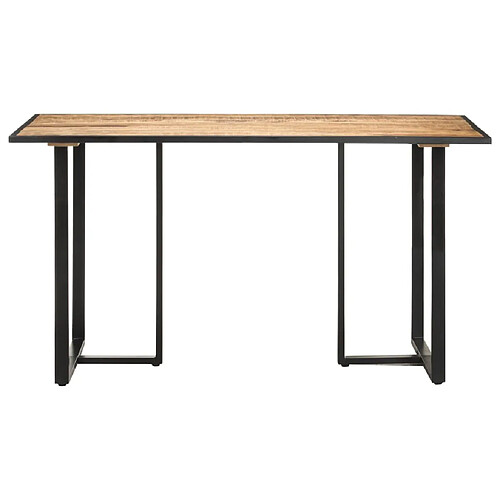 Maison Chic Table de salle à manger,Table à dîner 140 cm Bois de manguier brut -GKD84928