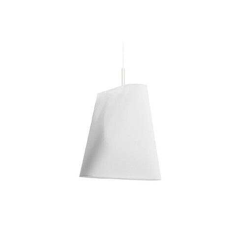 Luminaire Center Plafonnier Blum Acier,tissu blanc 1 ampoule 128cm