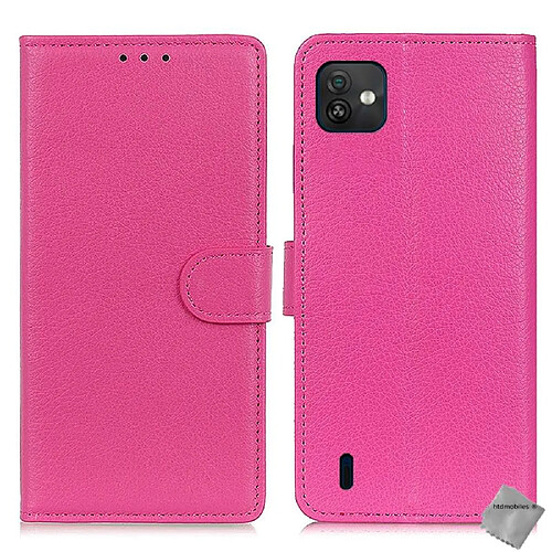 Htdmobiles Housse etui portefeuille avec coque intérieure en silicone pour Wiko Y82 + film ecran - ROSE