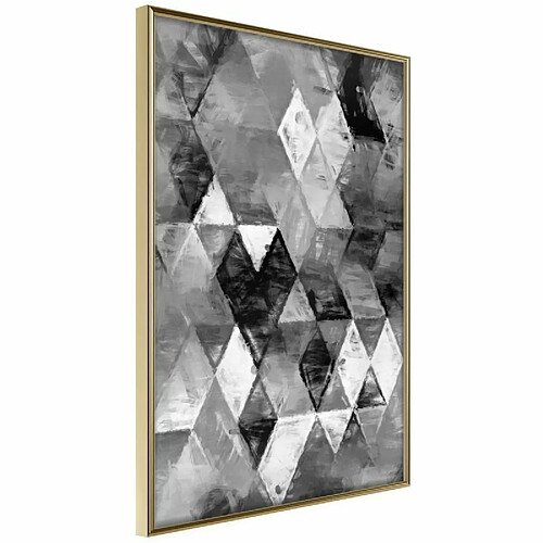 Paris Prix Affiche Murale Encadrée Abstract Diamonds 40 x 60 cm Or