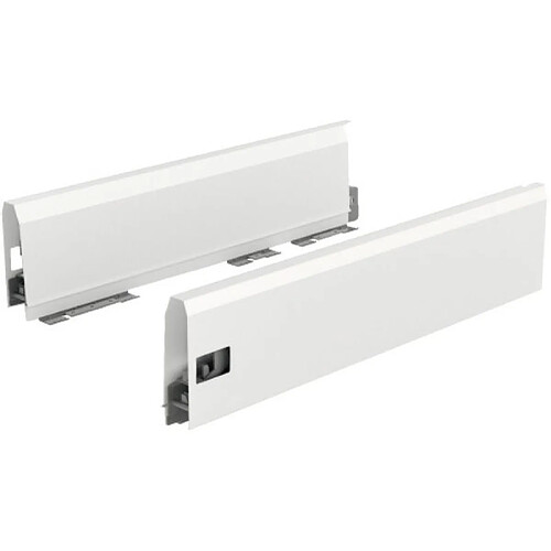 Hettich Kit tiroir ArciTech longueur 400 mm hauteur 126 mm coloris blanc livré avec profils attachesfaçade et caches