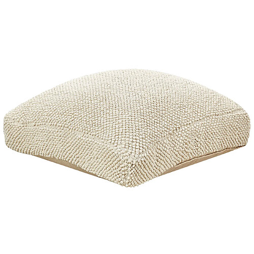 Beliani Coussin de sol JOARA Coton 70 cm 70 cm Beige