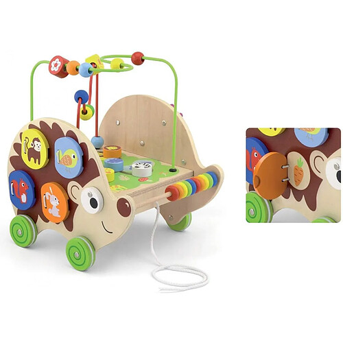 Viga Toys Viga 50012 Hérisson d'activité à tirer 4 en 1