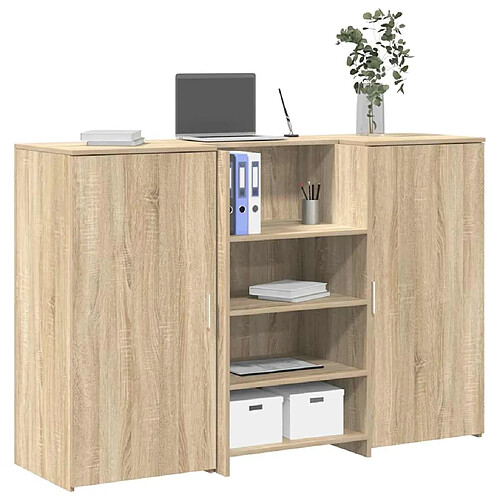 vidaXL Bureau réception chêne sonoma 155x50x103,5 cm bois d'ingénierie