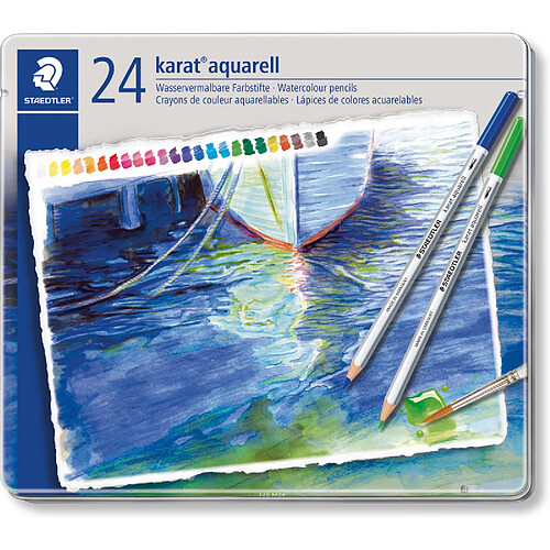 STAEDTLER Crayon aquarellable karat aquarelle, étui de 24 ()