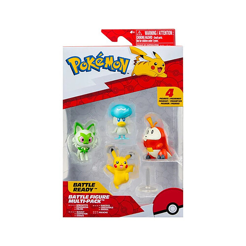 Jazwares Pokémon Gen IX - Pack 4 figurines Battle Figure Set