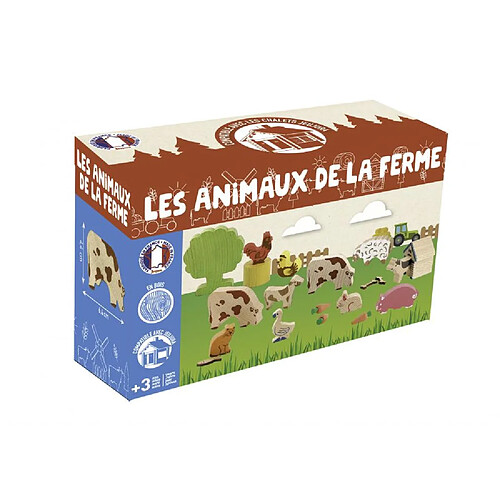 Jeujura Les animaux de la ferme en bois