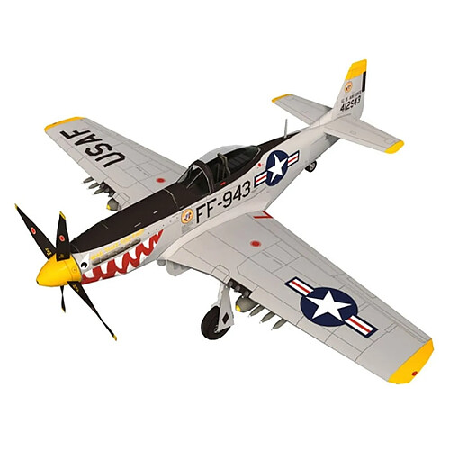 Universal 45 cm P 51D Mustang chasseur-bombardier version avion modèle papier assemblé.