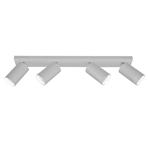 Plafonnier rectangulaire à LED 4 spots GU10 réglable plafond mur miroir bureau 230V couleur blanc