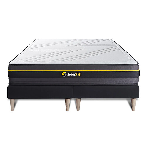 Sleepfit Ensemble double sommier + matelas ACTIVE à mémoire de forme 160x200