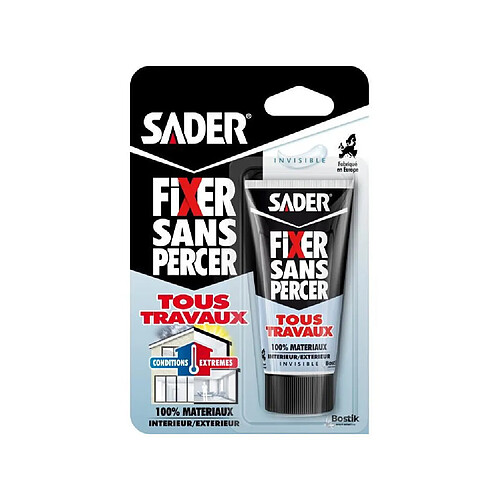 SADER Tube Colle Fixation Tous Travaux Invisible - 50g