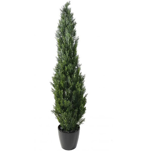 Pegane Plante artificielle haute gamme Spécial extérieur / Cyprès Artificiel Mini Vert - Dim : 210 x 50 cm