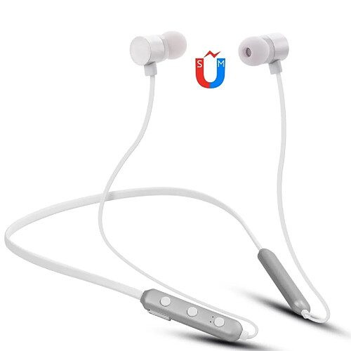 Wewoo Écouteur Bluetooth Oreillette à suspension 4.2 pour BT-900prise en charge de la lecturede la musiquedu contrôle du volume et de la réponse Argent