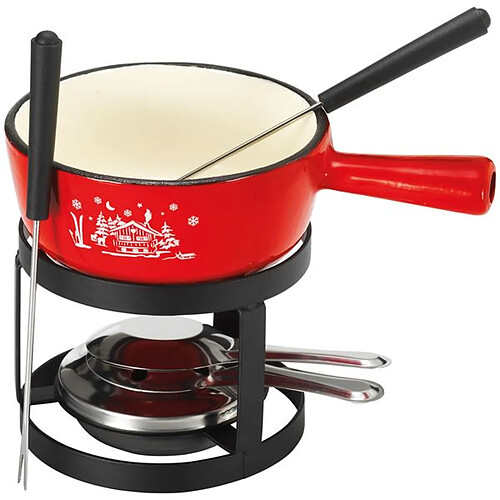 Table And Cook Service à fondue 2 fourchettes rouge - SH-V611 - TABLEANDCOOK