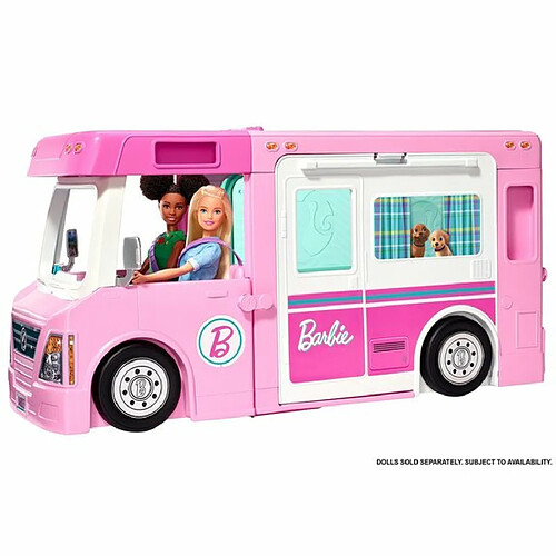 Mattel Barbie Mobilier Camping-Car de Rêve 3-en-1 pour poupées