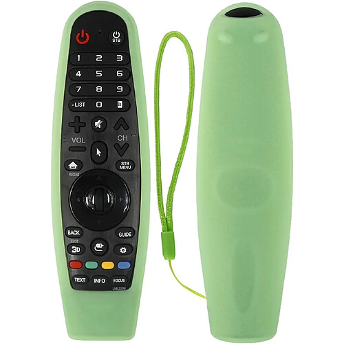 SANAG Housse Coque En Silicone Pour Lg Magic Tv Telecommande, An-Mr19Ba An-Mr18Ba An-Mr600 Mr650 An-Mr20Ga, Etui De Protection Pour Lg Telecommande, Antiderapage, Antisismique, Lavable(Vert Lumineux)