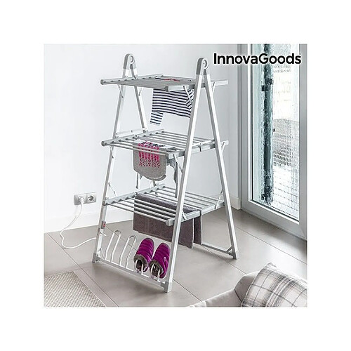 Étendoir à Linge Électrique Pliable Compak InnovaGoods 300W Gris (30 Barres)