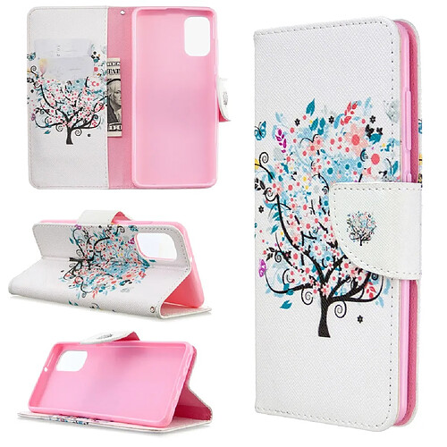 Etui en PU impression de motifs arbre fleuri pour votre Samsung Galaxy A41 (Global Version)