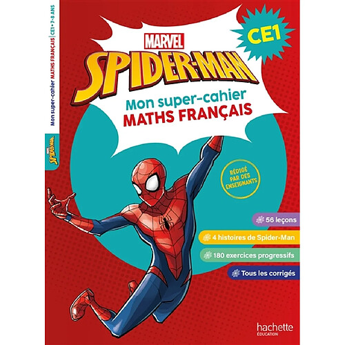 Spider-Man : mon super-cahier maths français, CE1