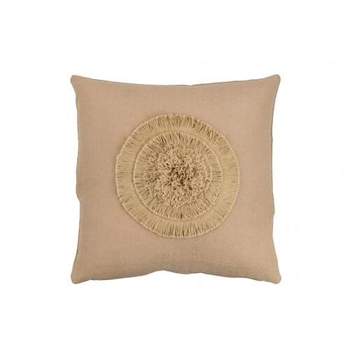 Dansmamaison Coussin Soleil Carre Polyester Beige